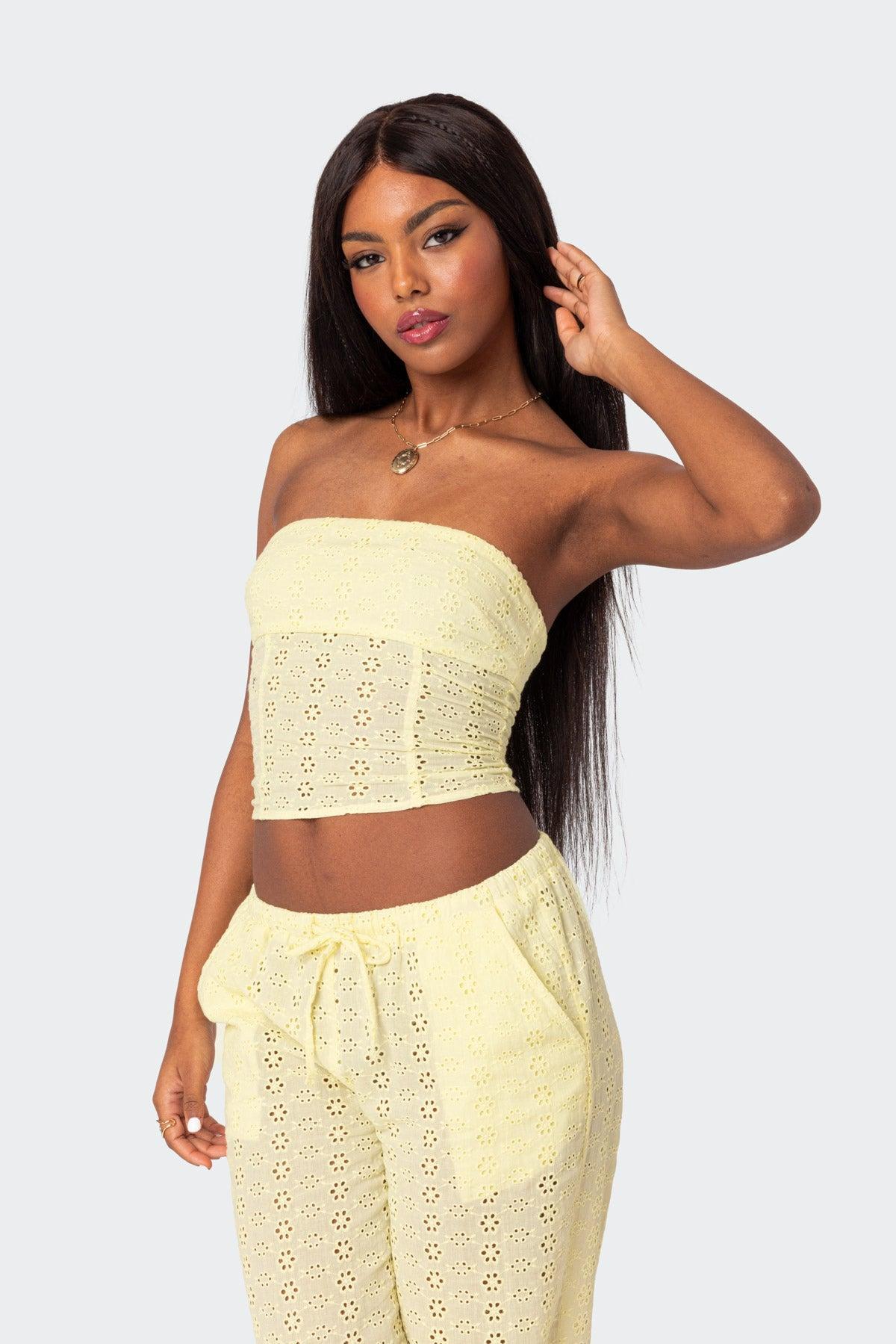 Lemon Lacey Cotton Corset Product Image