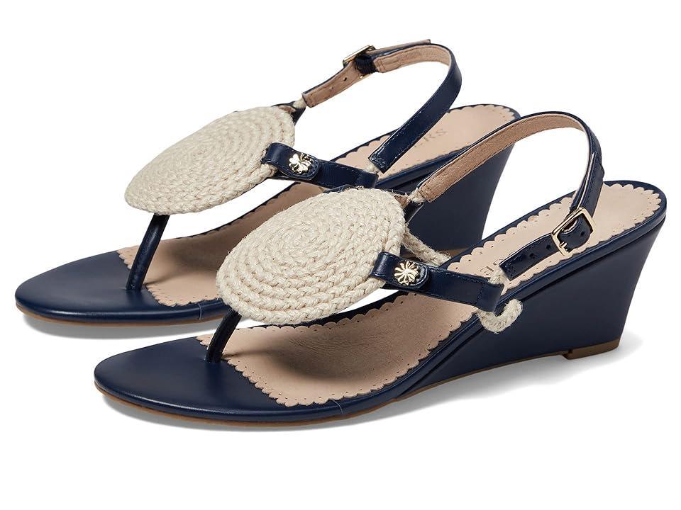 Jack Rogers Reef Wedge (Midnight/Ivory) Women's Shoes Product Image