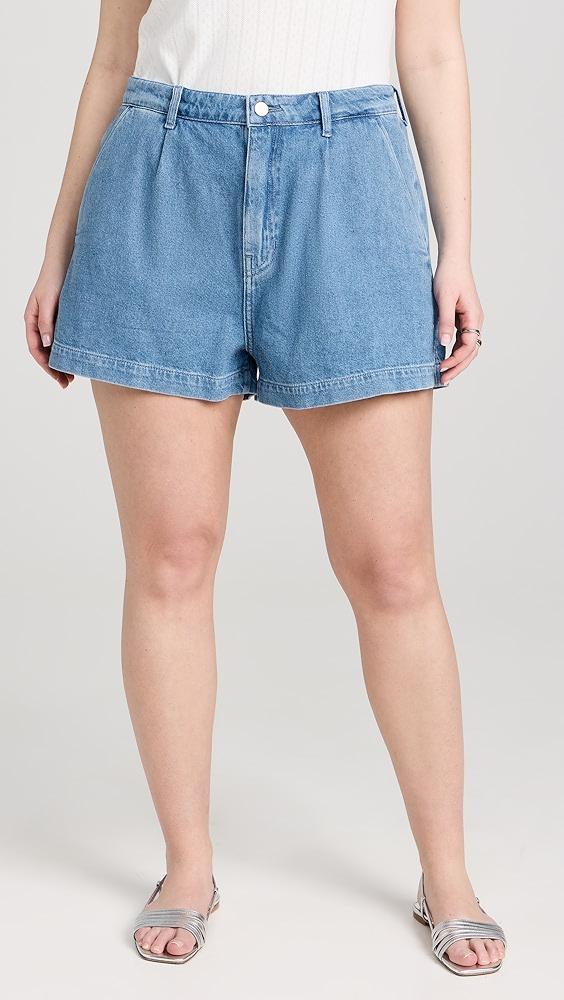 Reformation Elana Pleated Denim Shorts | Shopbop Product Image