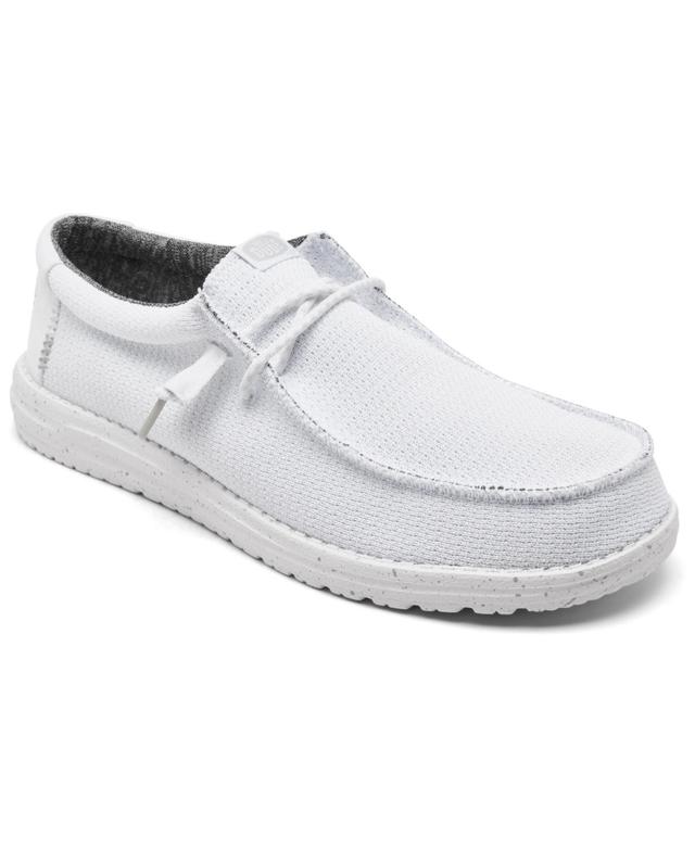 Hey Dude Wally Sport Mesh Slip-On Casual Shoes White) Men's Shoes Product Image