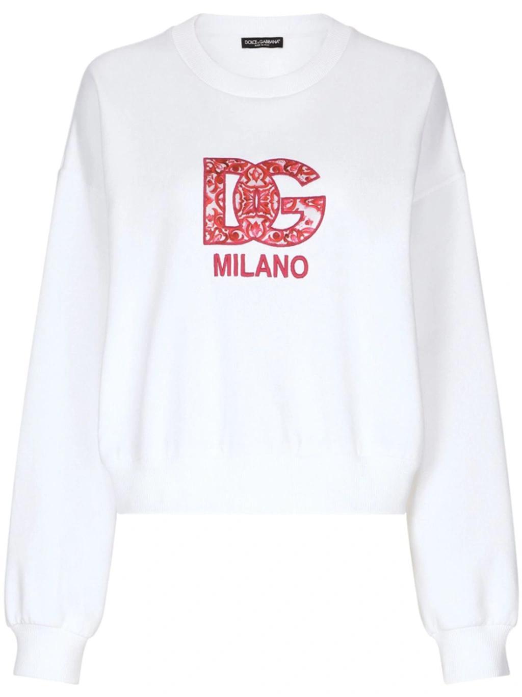 Logo-print Sweatshirt In White Product Image