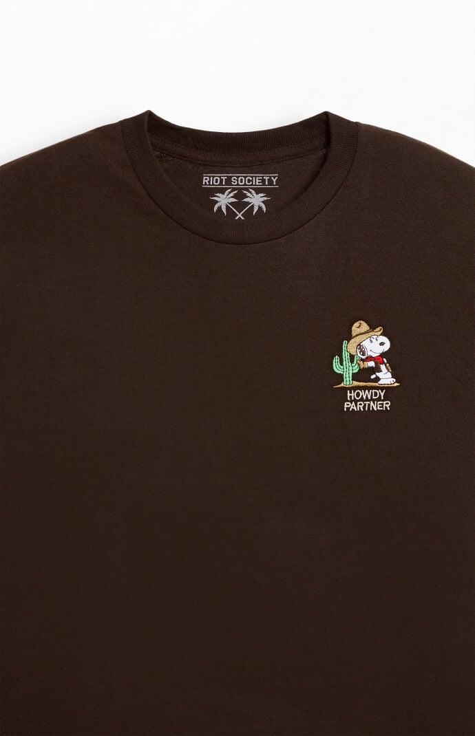 Riot Society Men's Howdy Yall Peanuts Embroidery T-Shirt Product Image