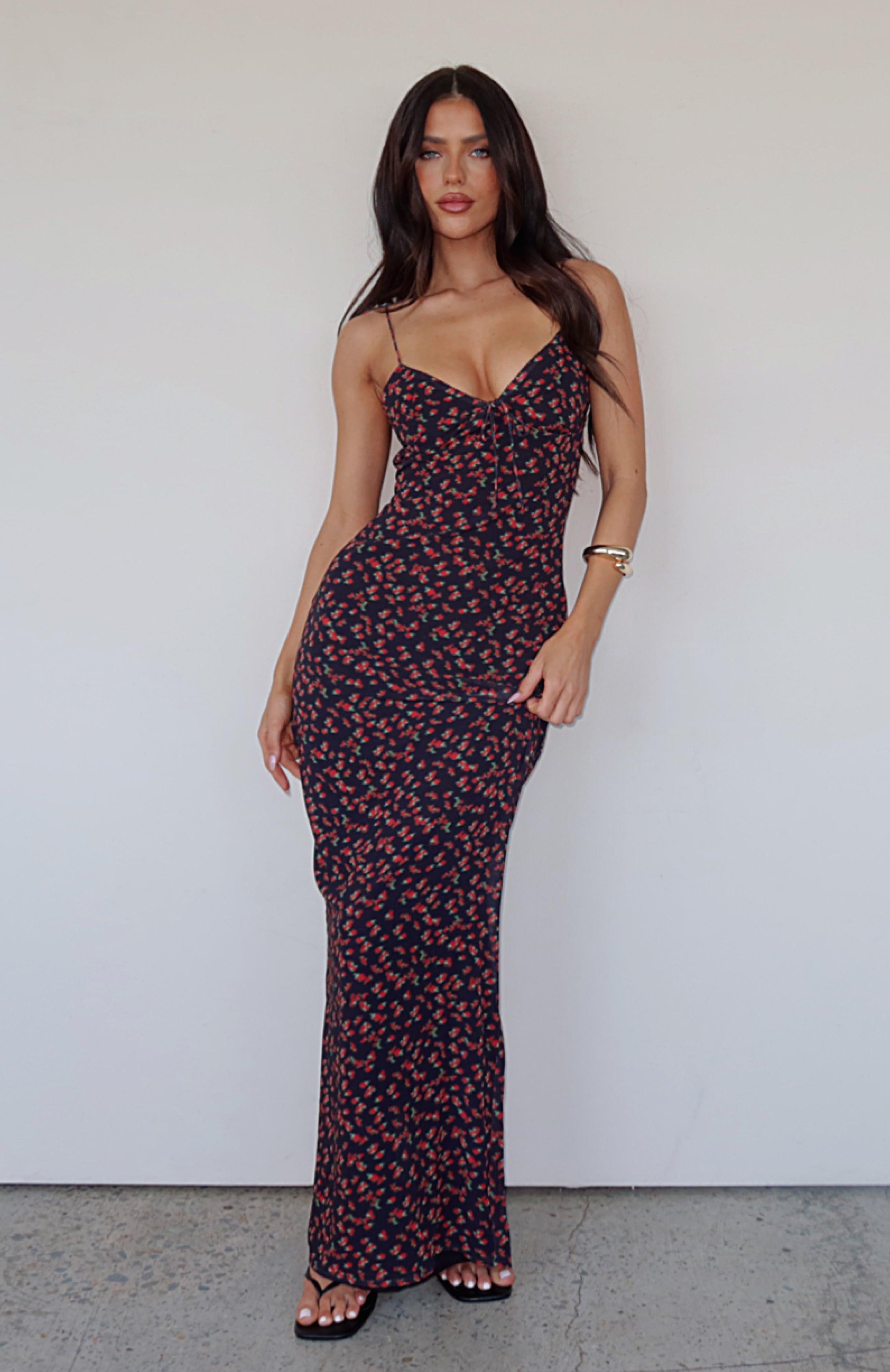 New Beginnings Maxi Dress Red Rose Product Image