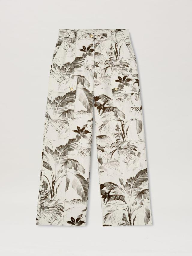 Jungle print cargo pants in neutrals  - Palm Angels® Official  Product Image