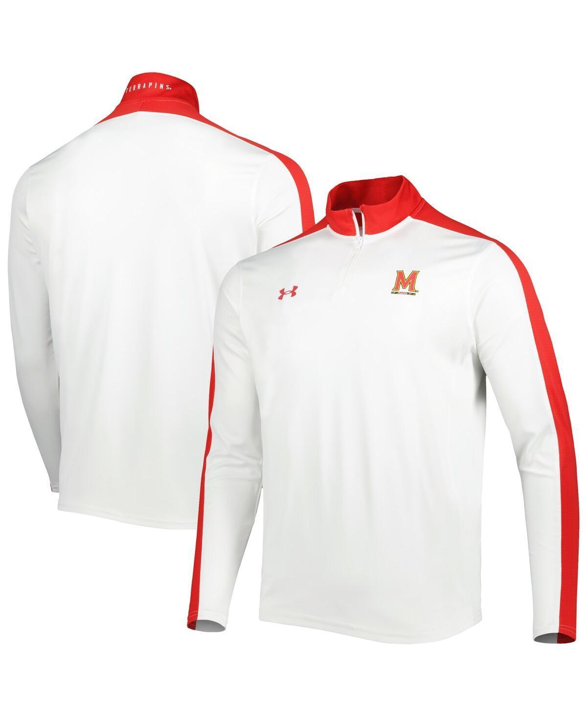 Mens Under Armour Maryland Terrapins Lightweight Mock Neck Performance Quarter-Zip Jacket Product Image