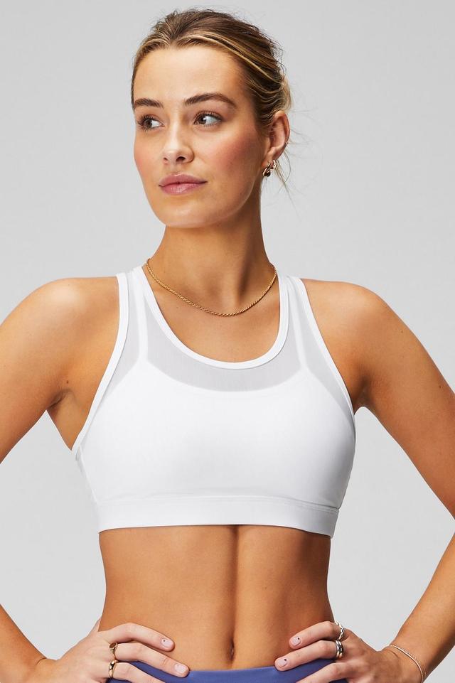 Fabletics Faye High Impact Sports Bra Womens white plus Size 3X Product Image