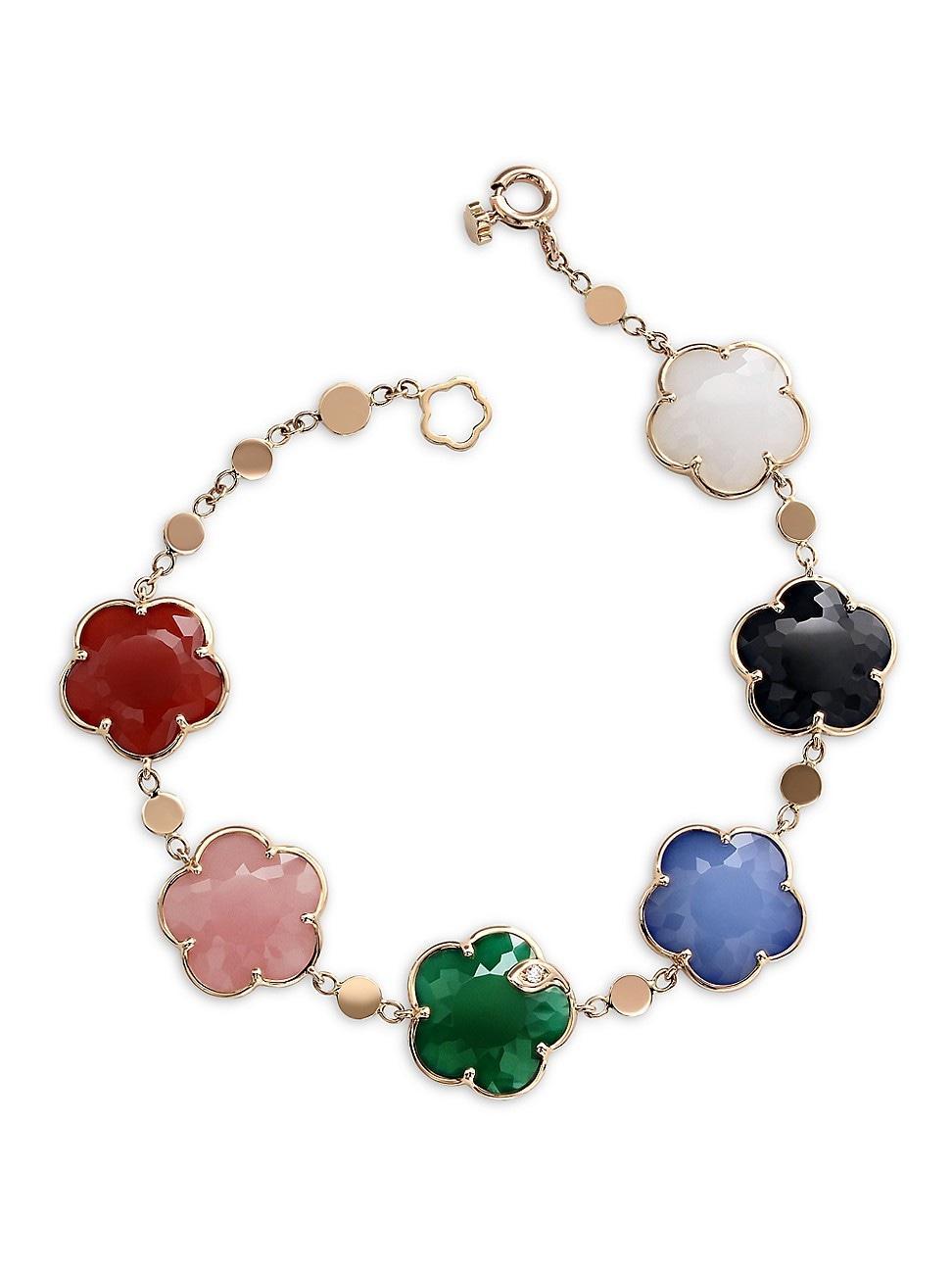 Womens Petit Joli 18K Rose Gold & Multi-Gemstone Bracelet Product Image