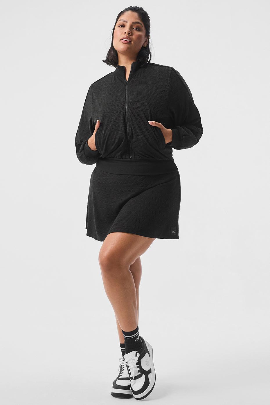 Cropped Doubles Only Full Zip Jacket - Black Product Image