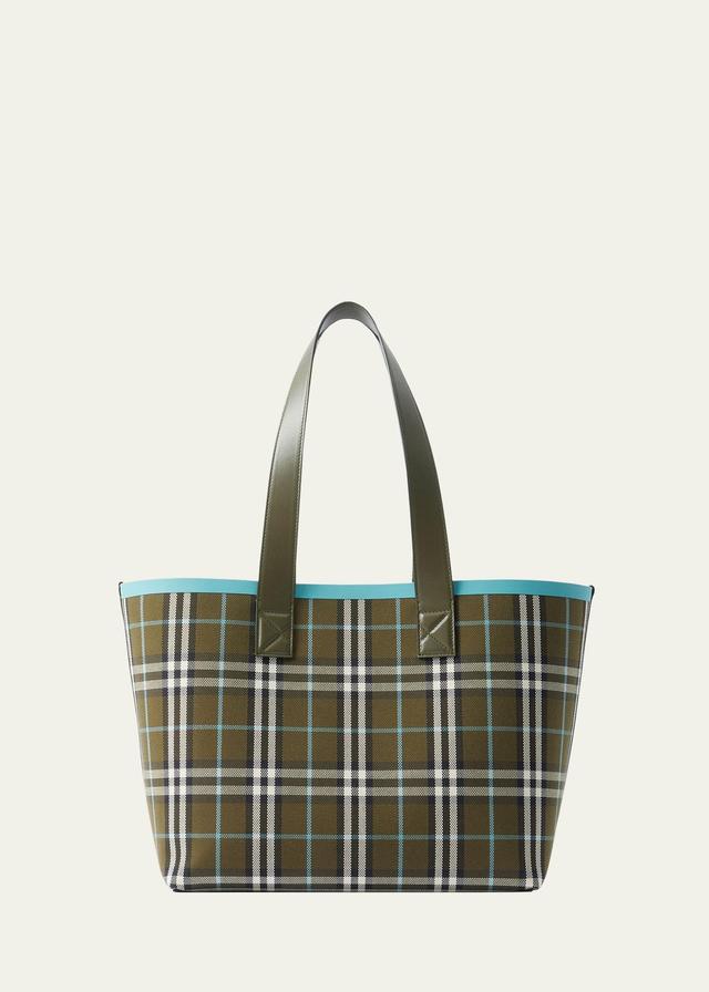 Womens Medium London Check Canvas Tote Bag Product Image