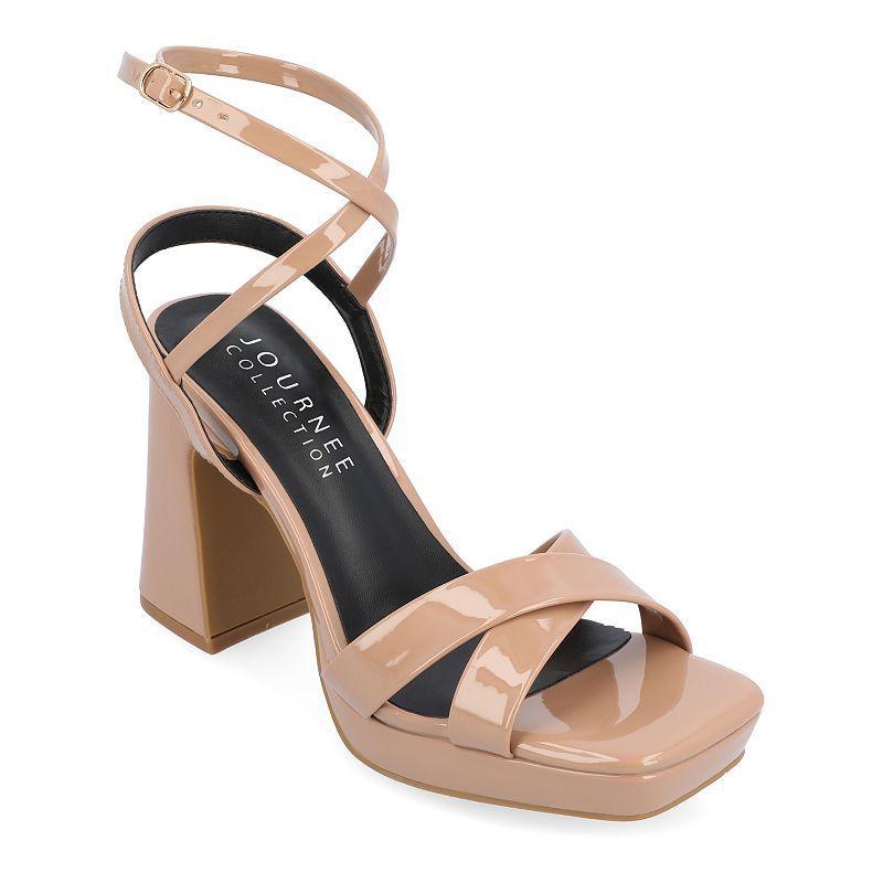 Journee Collection Zorana Platform Sandal | Womens | | | Heels | Sandals | Ankle Strap | Block Product Image