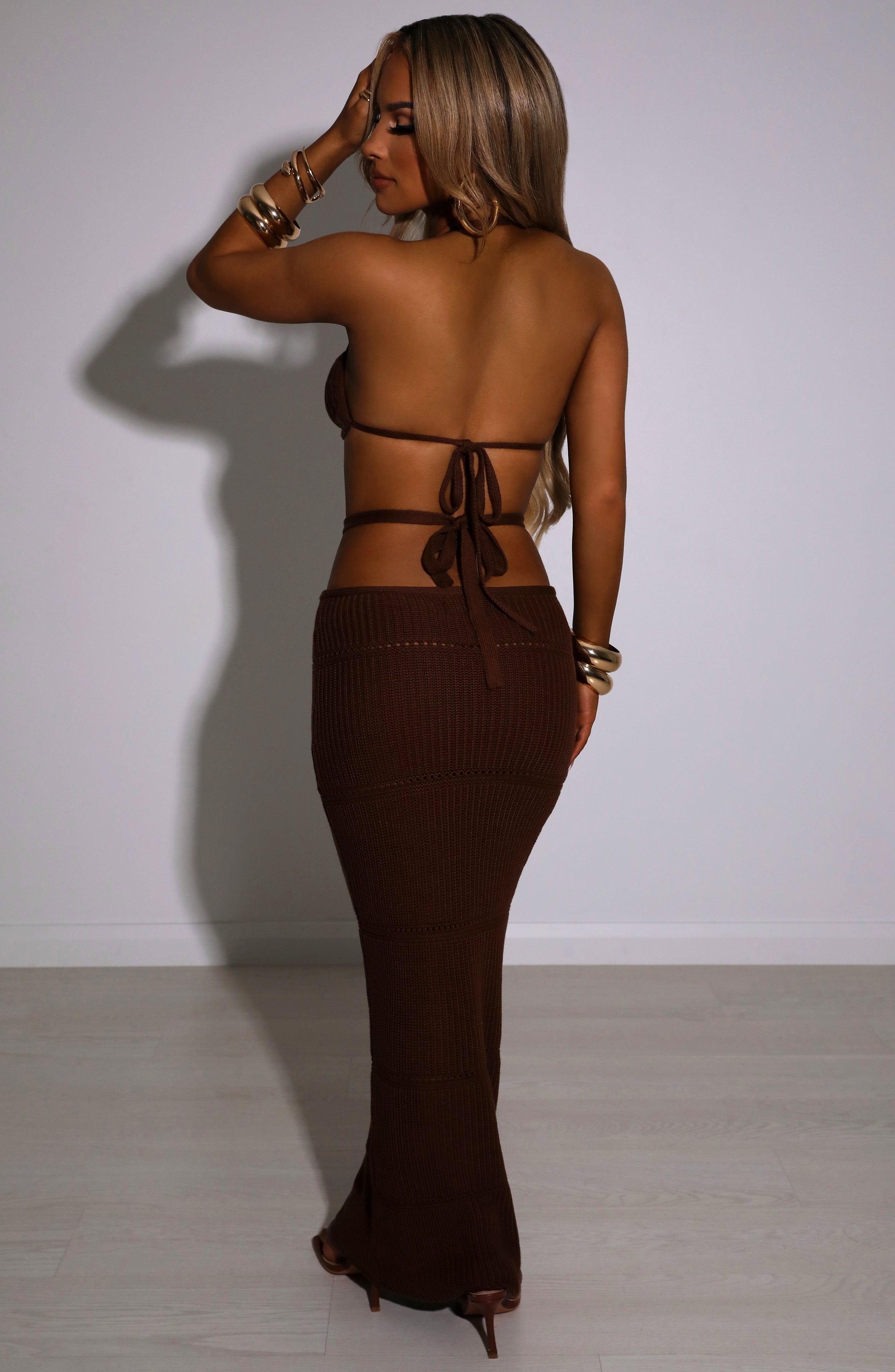 Aubery Maxi Skirt - Chocolate Product Image