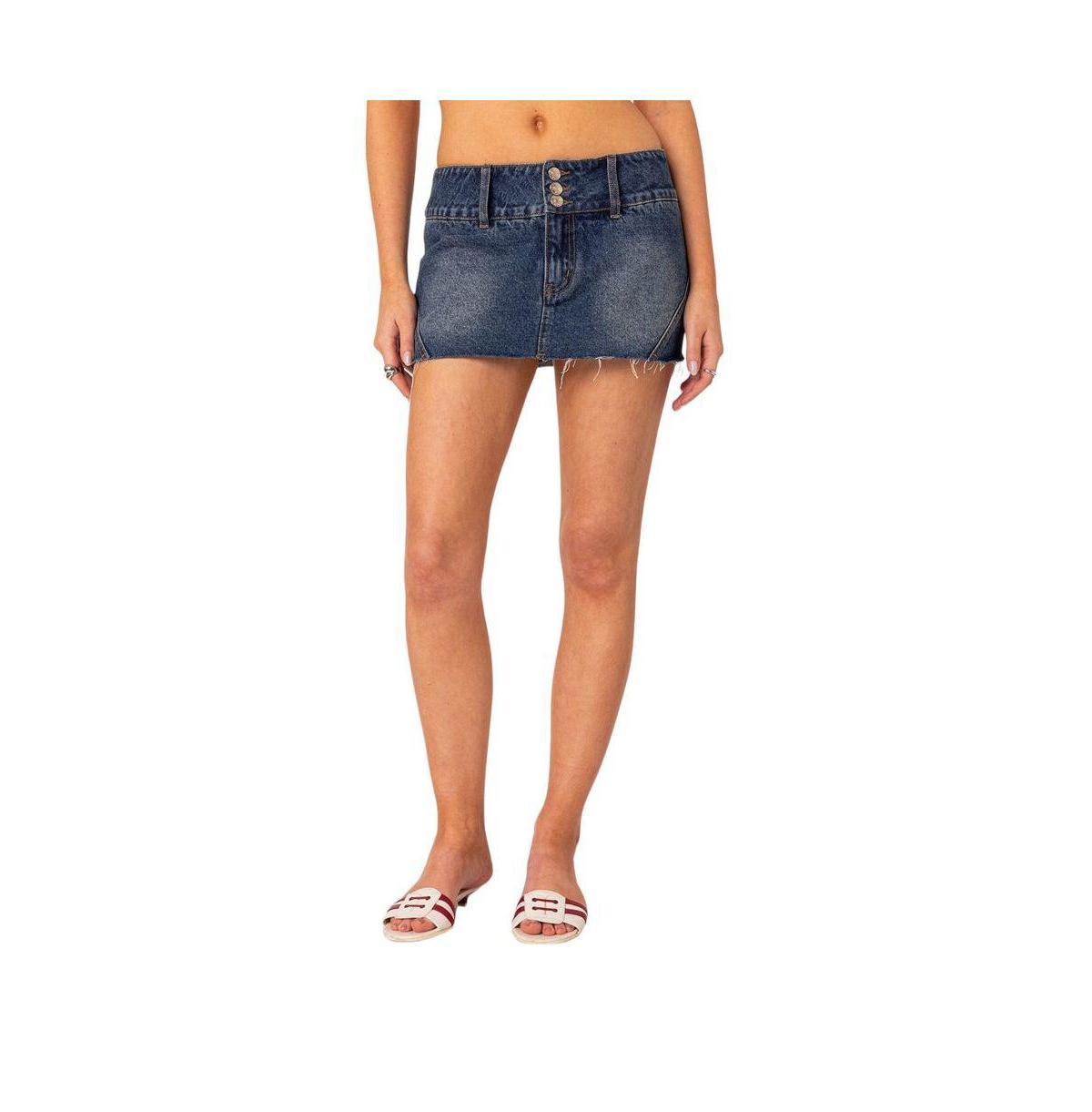 Edikted Womens Kate Denim Micro Skort Product Image