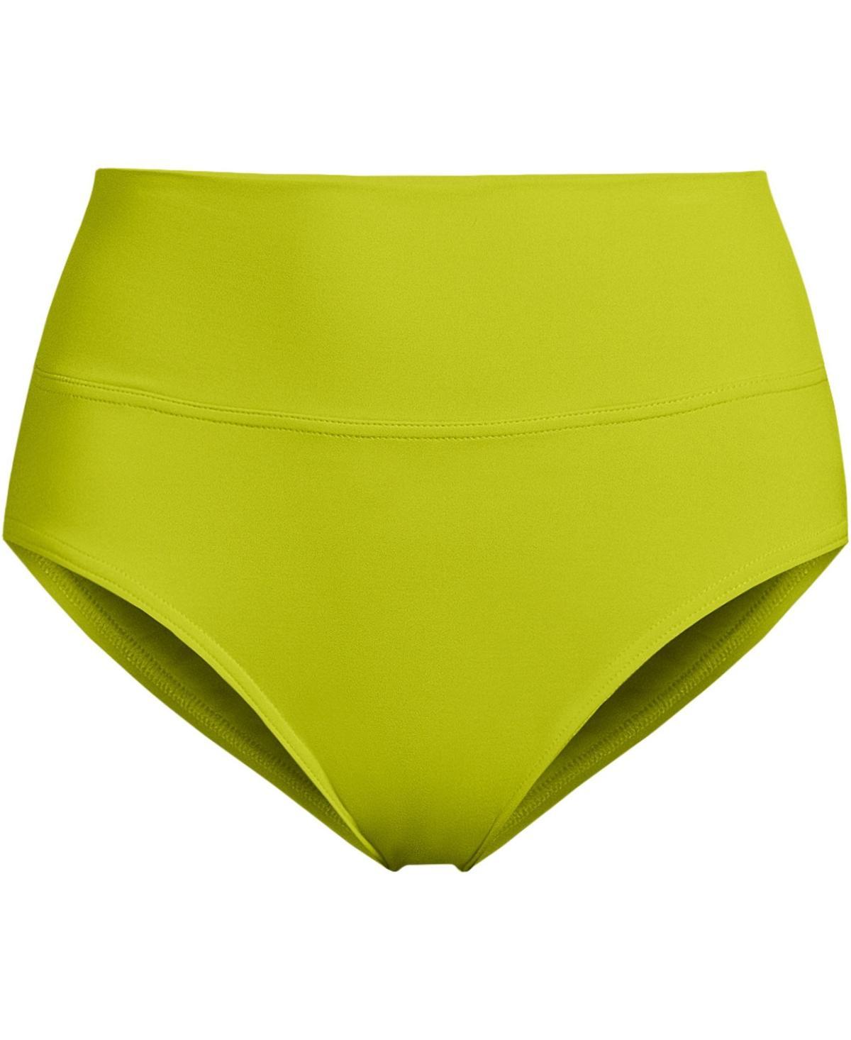 Lands End Womens Chlorine Resistant Pinchless High Waisted Bikini Bottoms Product Image