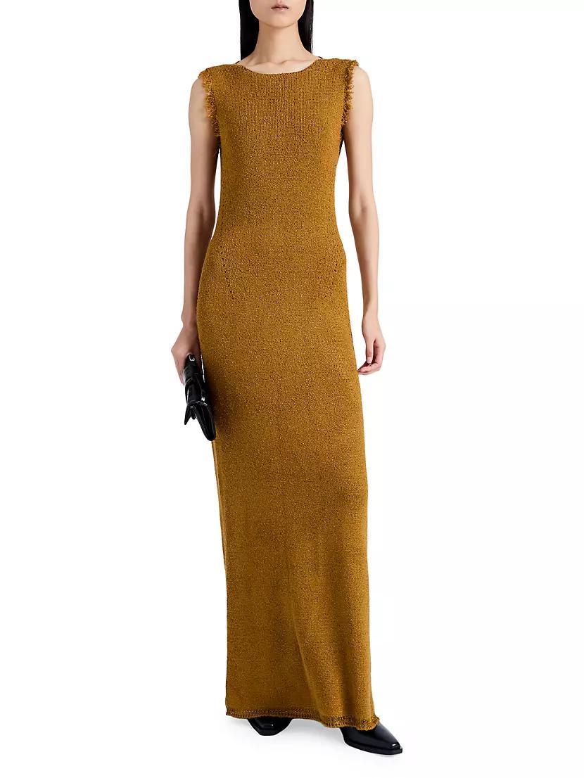 Silvia Silk Bouclé Maxi Dress Product Image