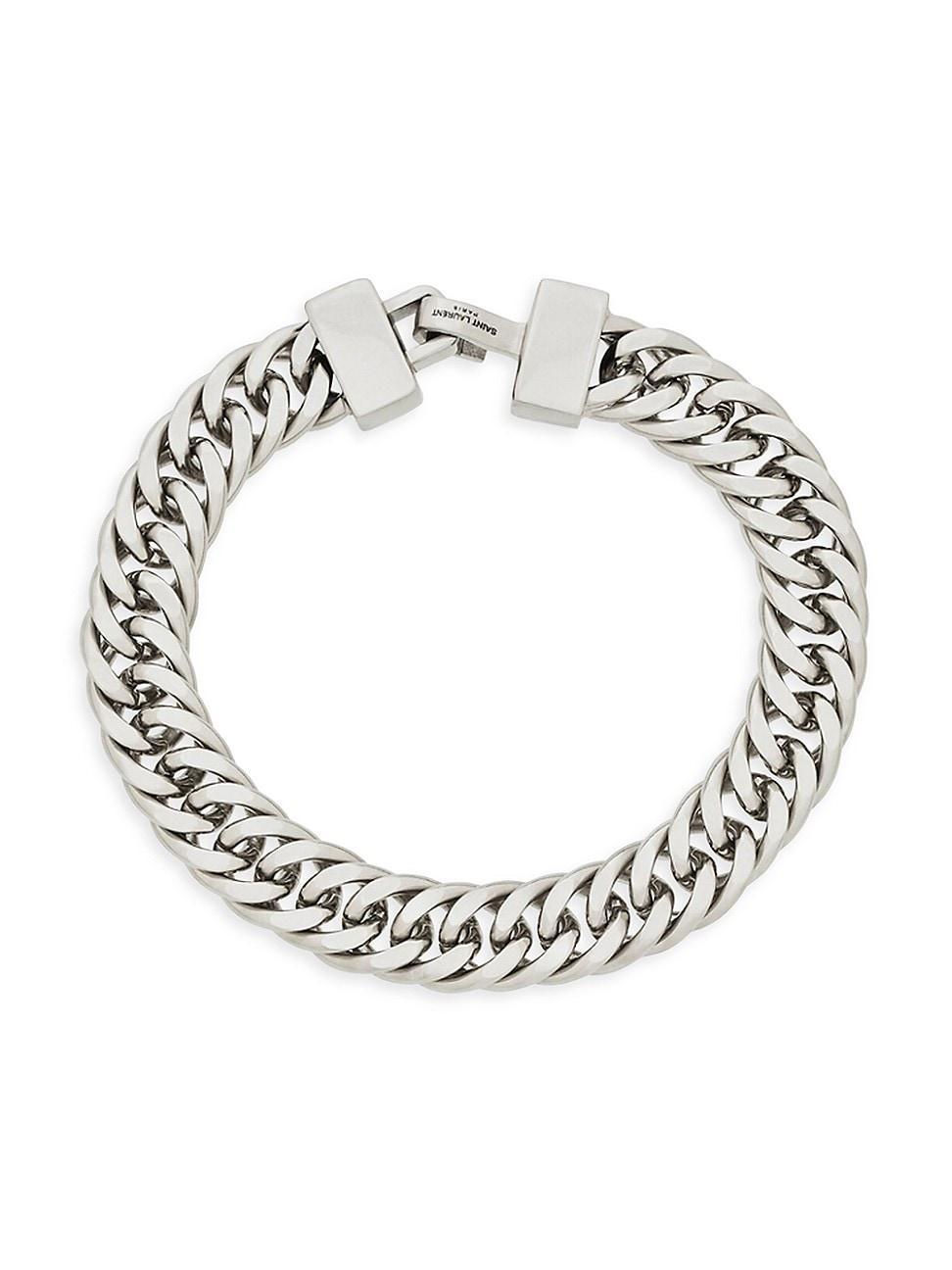 Mens Curb Chain Bracelet in Metal Product Image