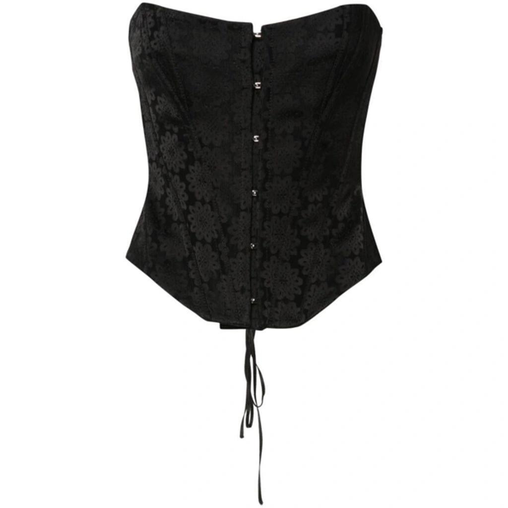 Strapless Corset Top In Black   Product Image