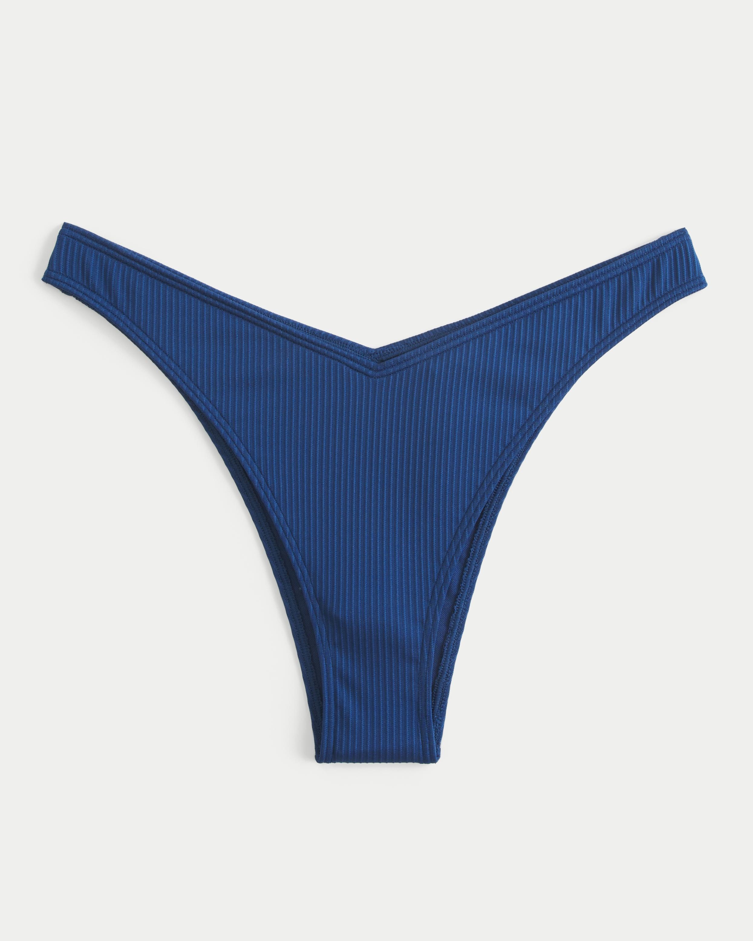 Ribbed High-Leg V-Waist Cheekiest Bikini Bottom Product Image