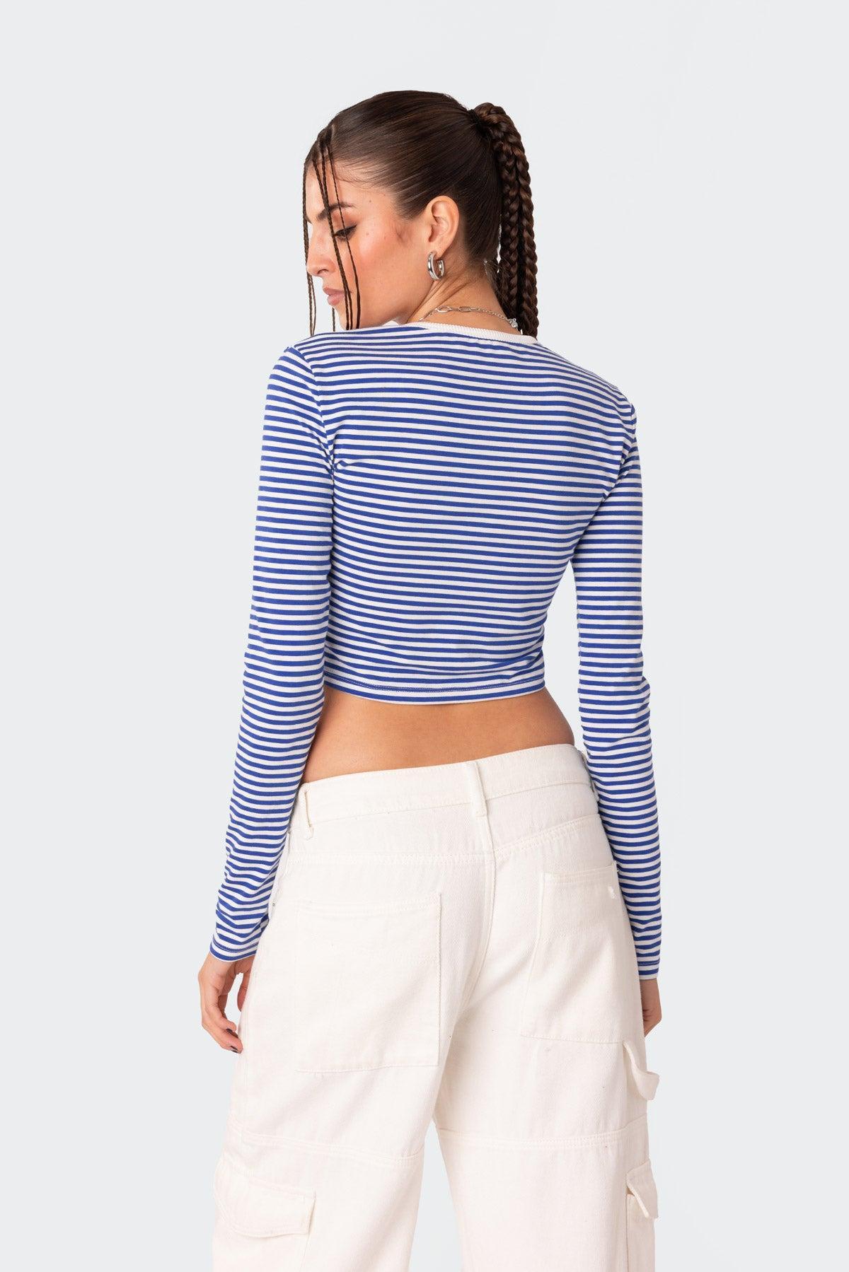 Montie Striped Long Sleeve T-Shirt Product Image