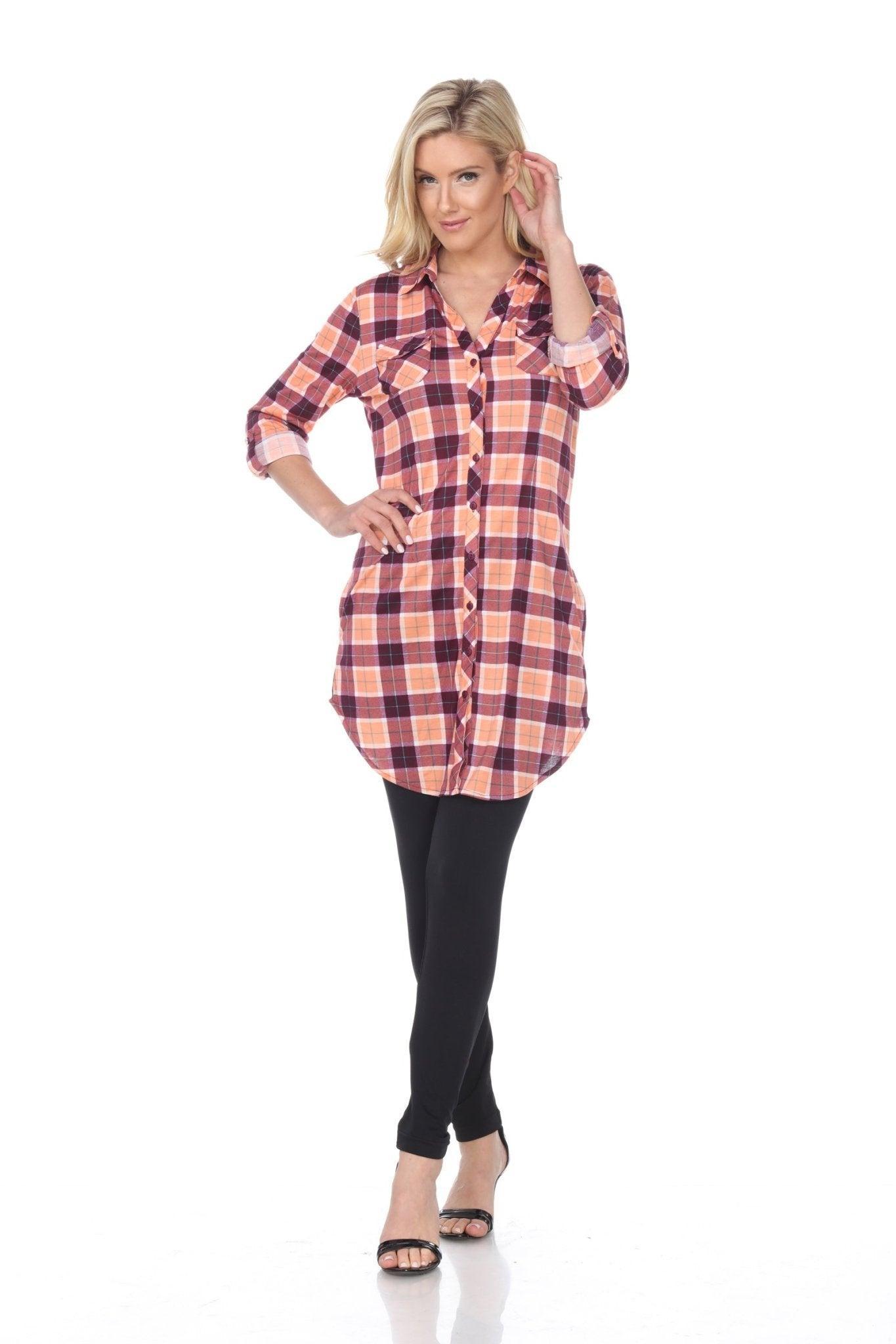 Piper Stretchy Plaid Tunic Product Image