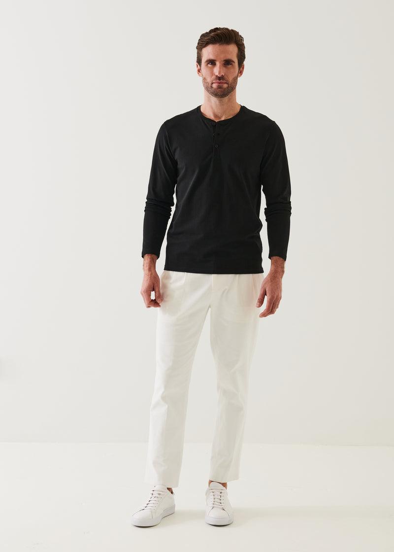 PATRICK ASSARAF PIMA COTTON STRETCH HENLEY Male Product Image