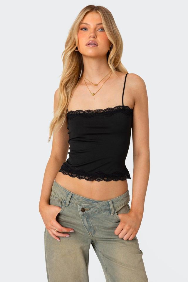 Cruella Lace Trim Tank Top Product Image