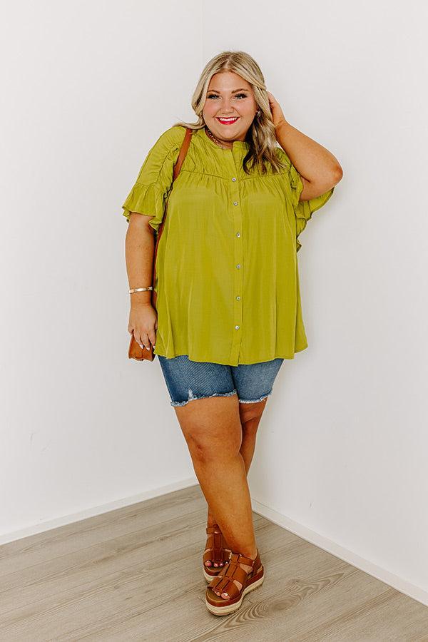 Summer Breeze Shift Top in Lime Punch Curves Product Image