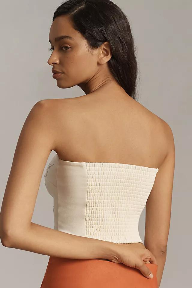 By Anthropologie Embroidered Cutwork Hanky-Hem Tube Top Product Image