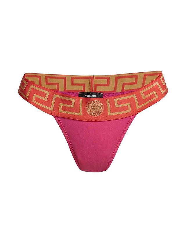 Womens Greca Border Thong Product Image