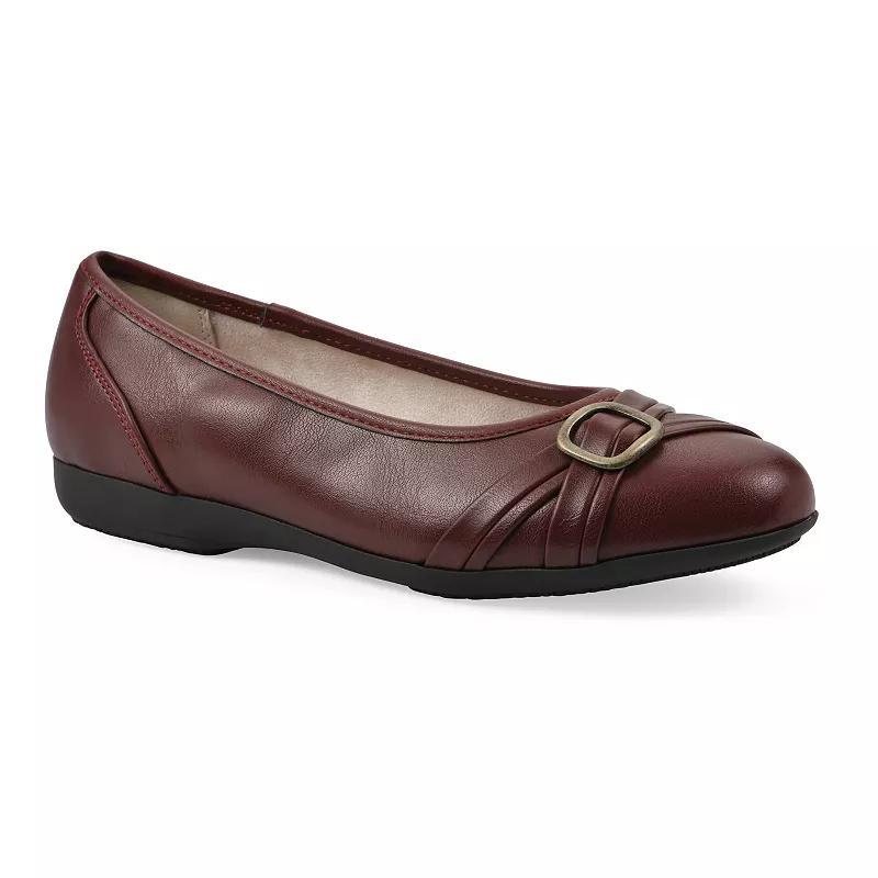 Cliffs by White Mountain Calming Womens Ballet Flats Red Burn Smo Product Image