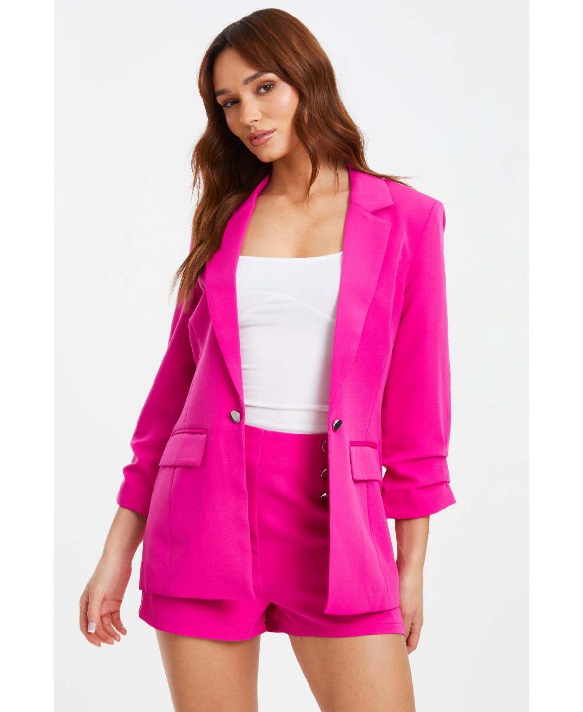 Quiz Womens Ruched Sleeve Tailored Blazer Product Image