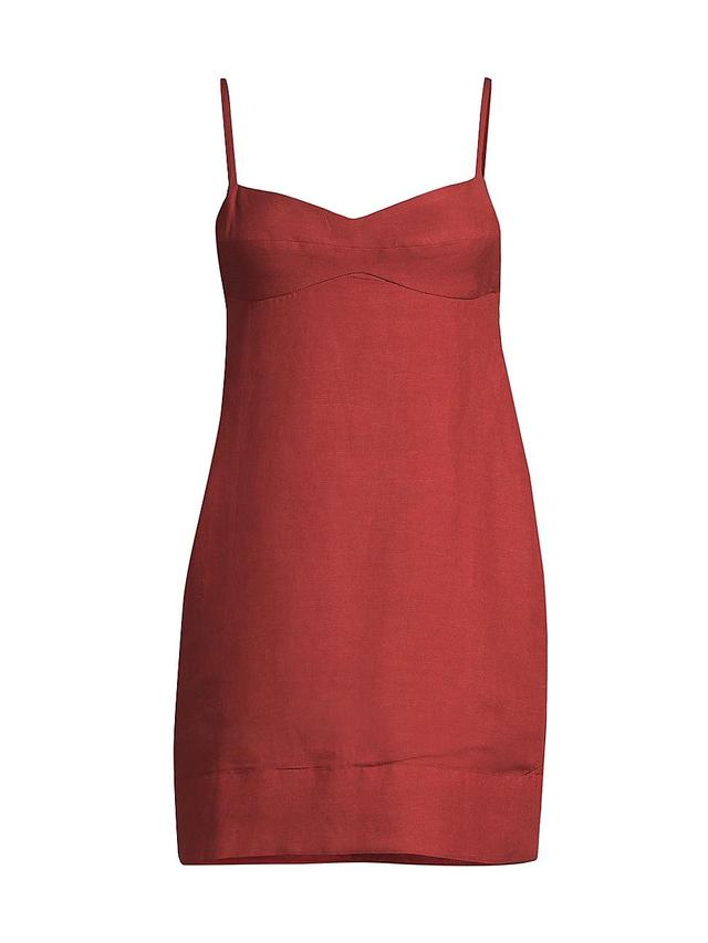 Womens Patricia Linen-Blend Minidress Product Image