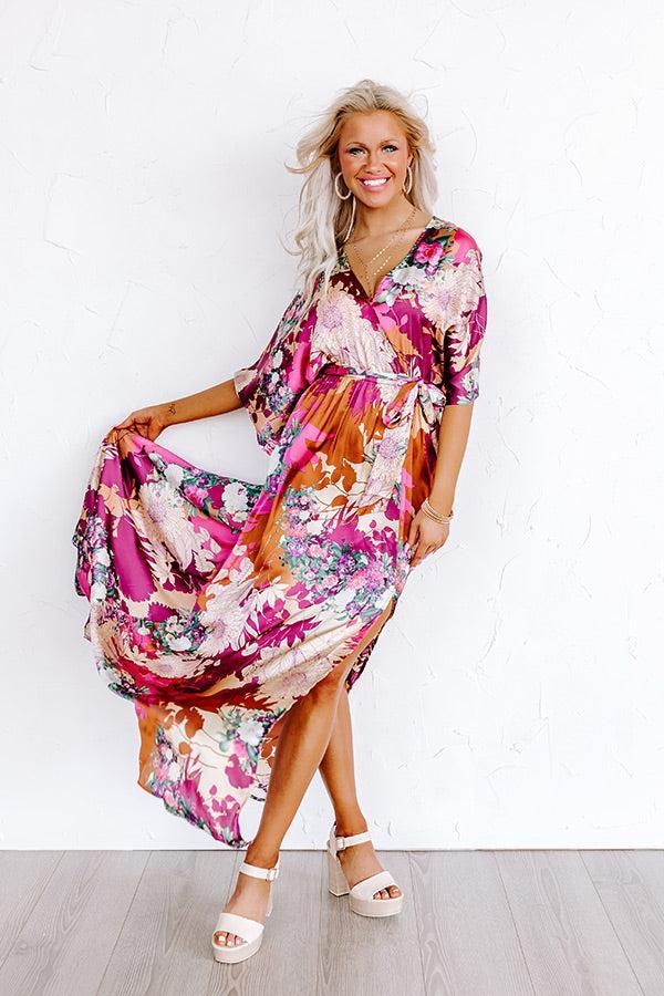 Caught Up In Love Satin Maxi Product Image