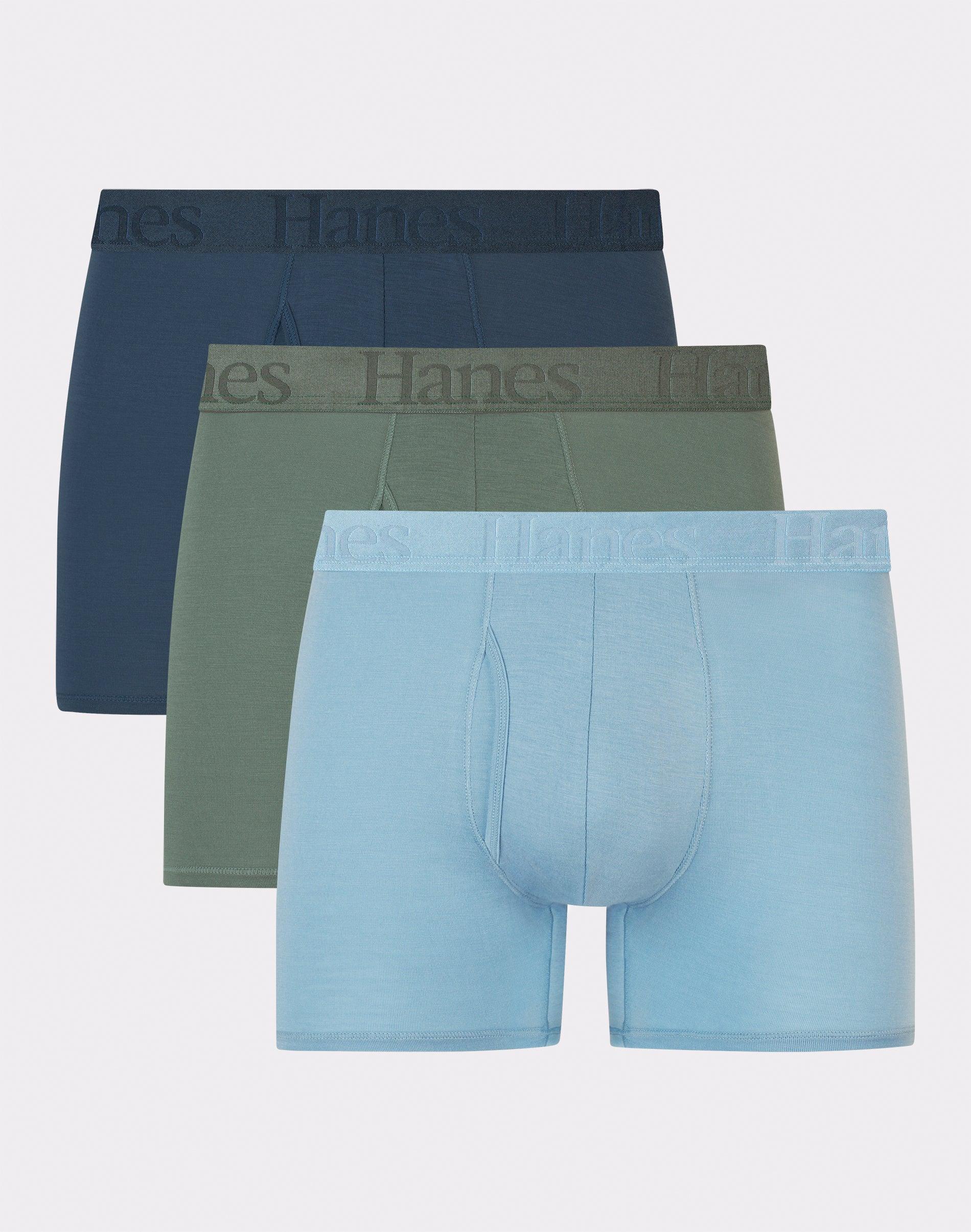 Mens Hanes Originals Ultimate 3 Pack SuperSoft Trunk Briefs Product Image