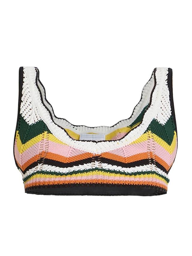 Womens Chevron Crochet Bra Top Product Image