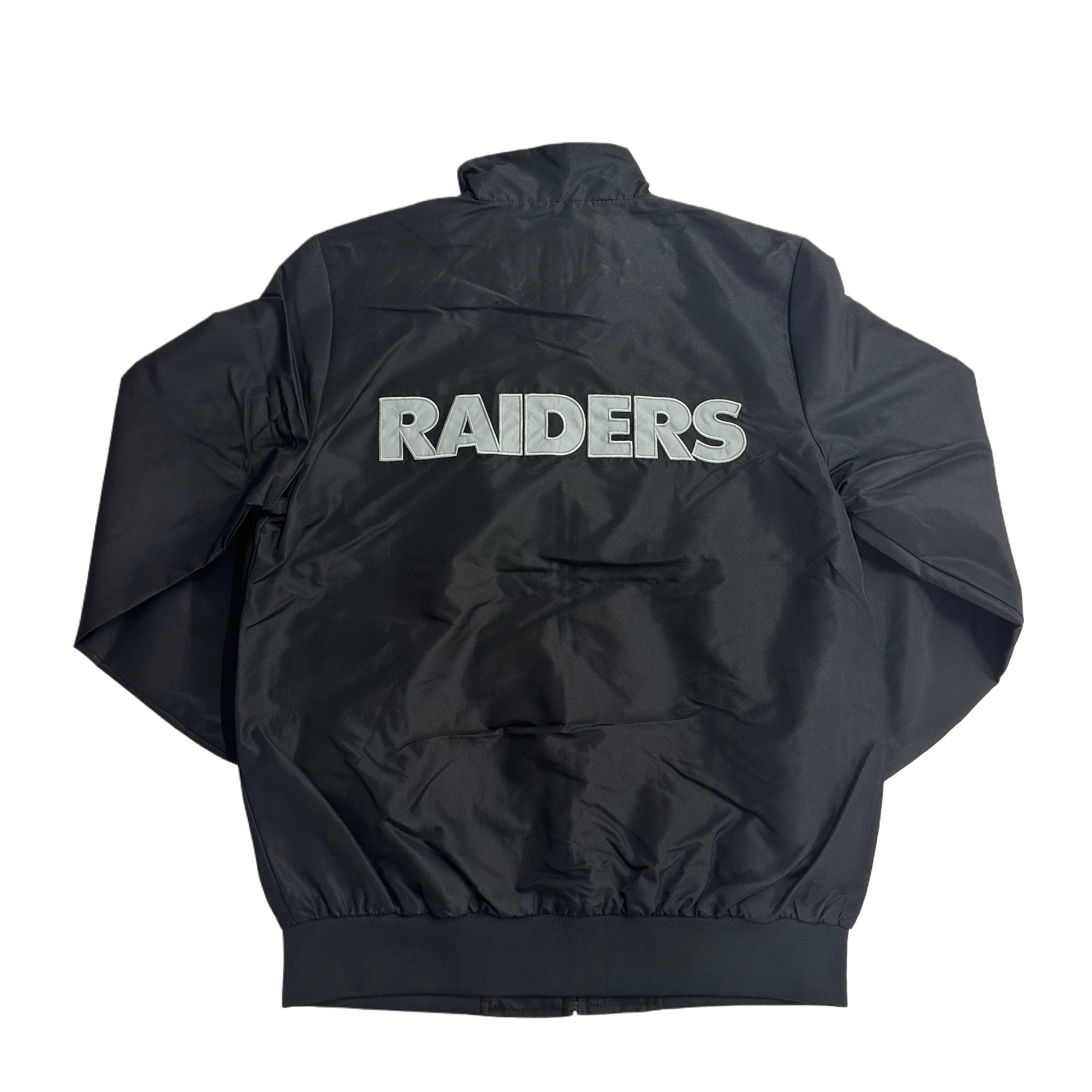 Las Vegas Raiders Zip Windbreaker with Left Chest Team Logo Male Product Image