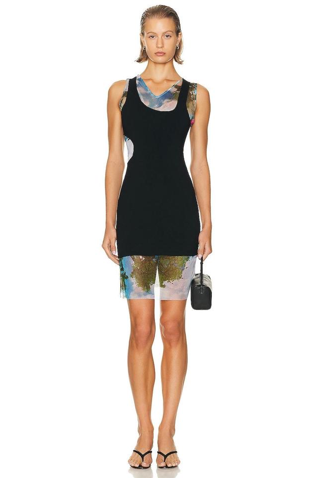 Christopher Esber Lucid Encircled Edge Tank Dress Black. (also in M, S, XS). Product Image