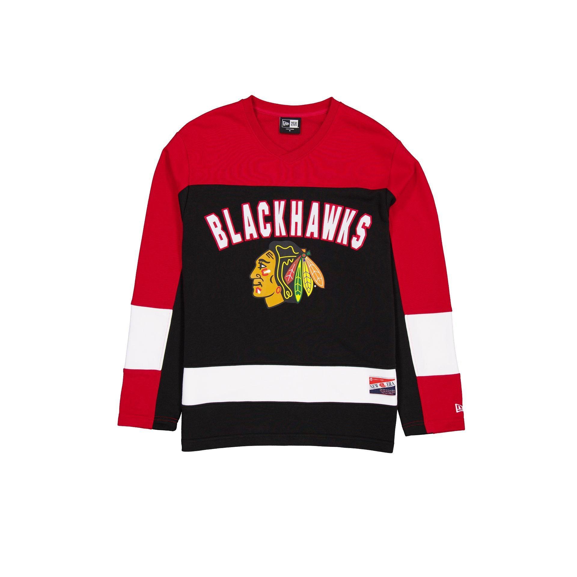 Chicago Blackhawks Throwback Long Sleeve T-Shirt Male Product Image