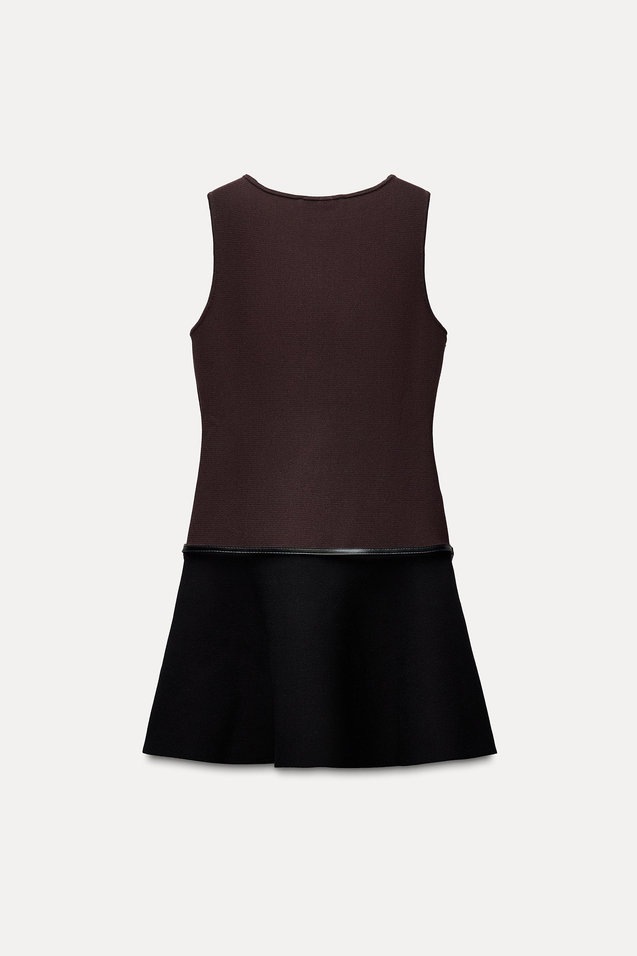 BELTED KNIT MINI DRESS Product Image