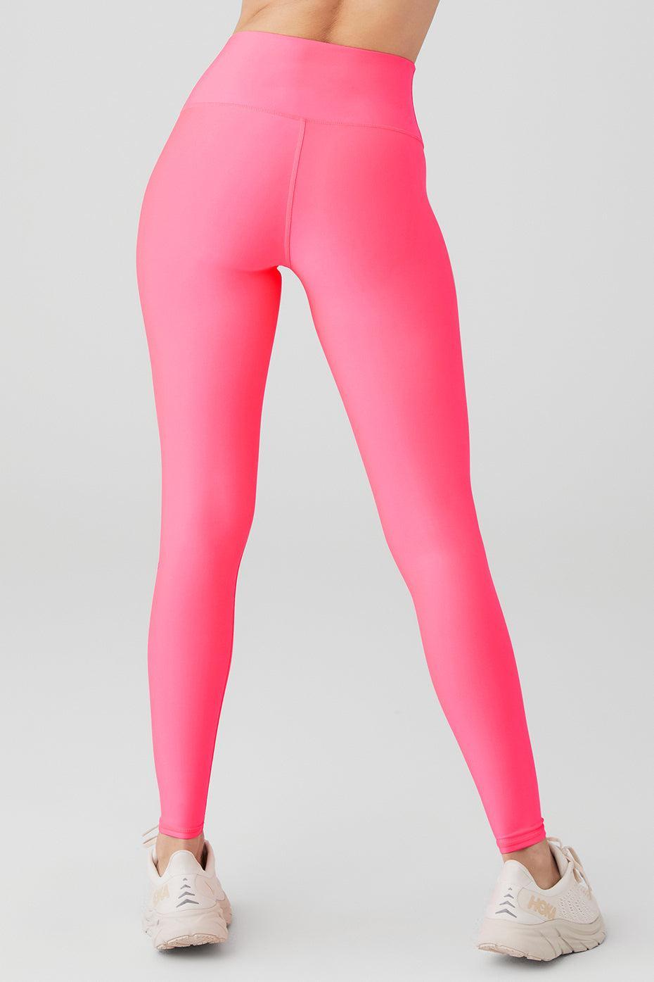 High-Waist Airlift Legging - Fluorescent Pink Coral Female Product Image