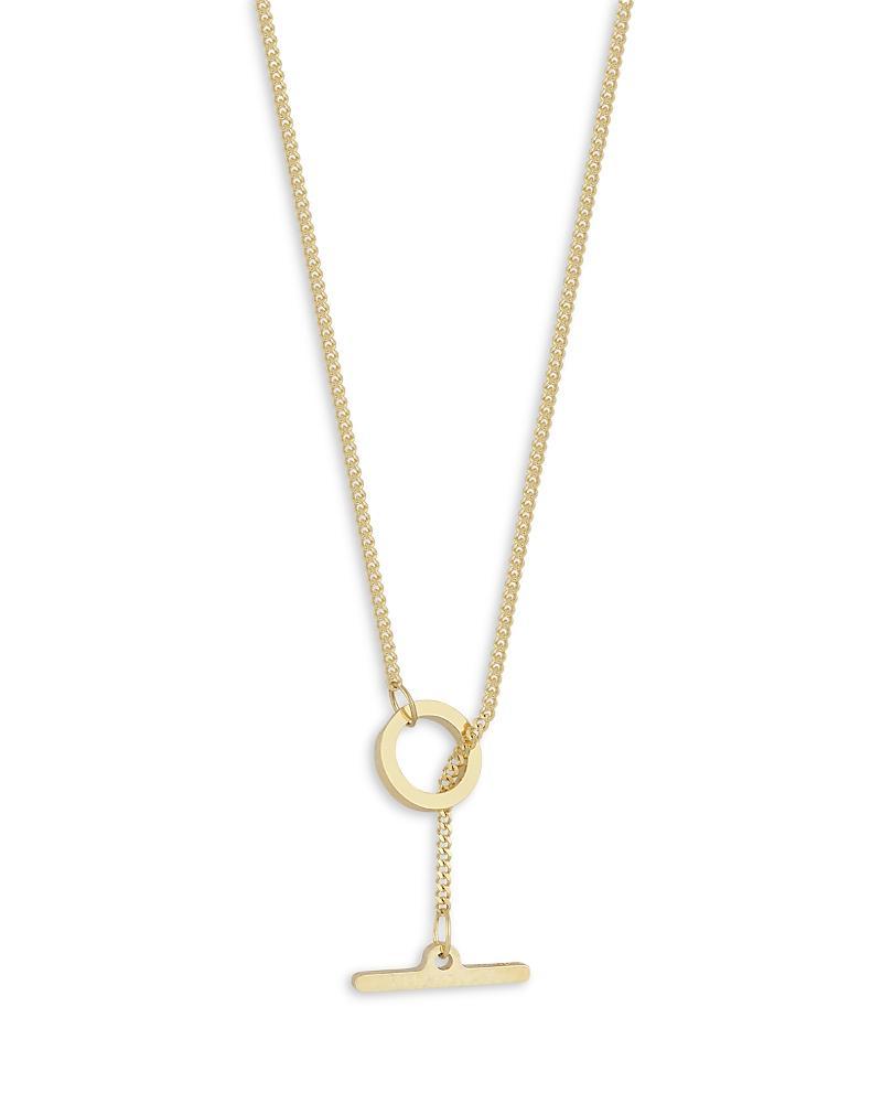 Moon & Meadow 14K Yellow Gold Curb Link Toggle Necklace, 16-18 Product Image