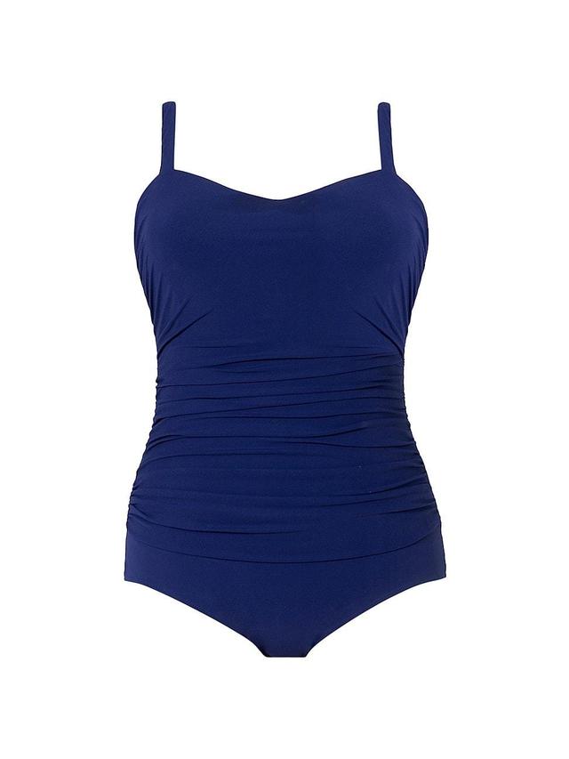 Womens Ruched One-Piece Swimsuit Product Image