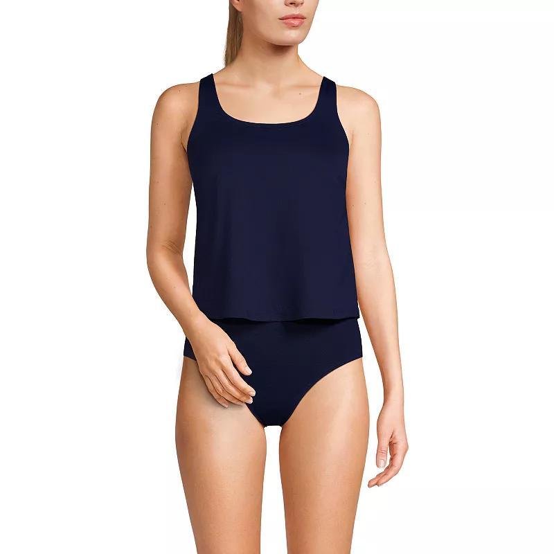 Womens Lands End Chlorine Resistant One-Piece Fauxkini Swimsuit Product Image