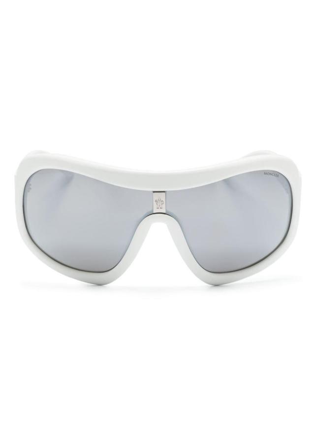 Franconia Shield-frame Sunglasses In White Product Image