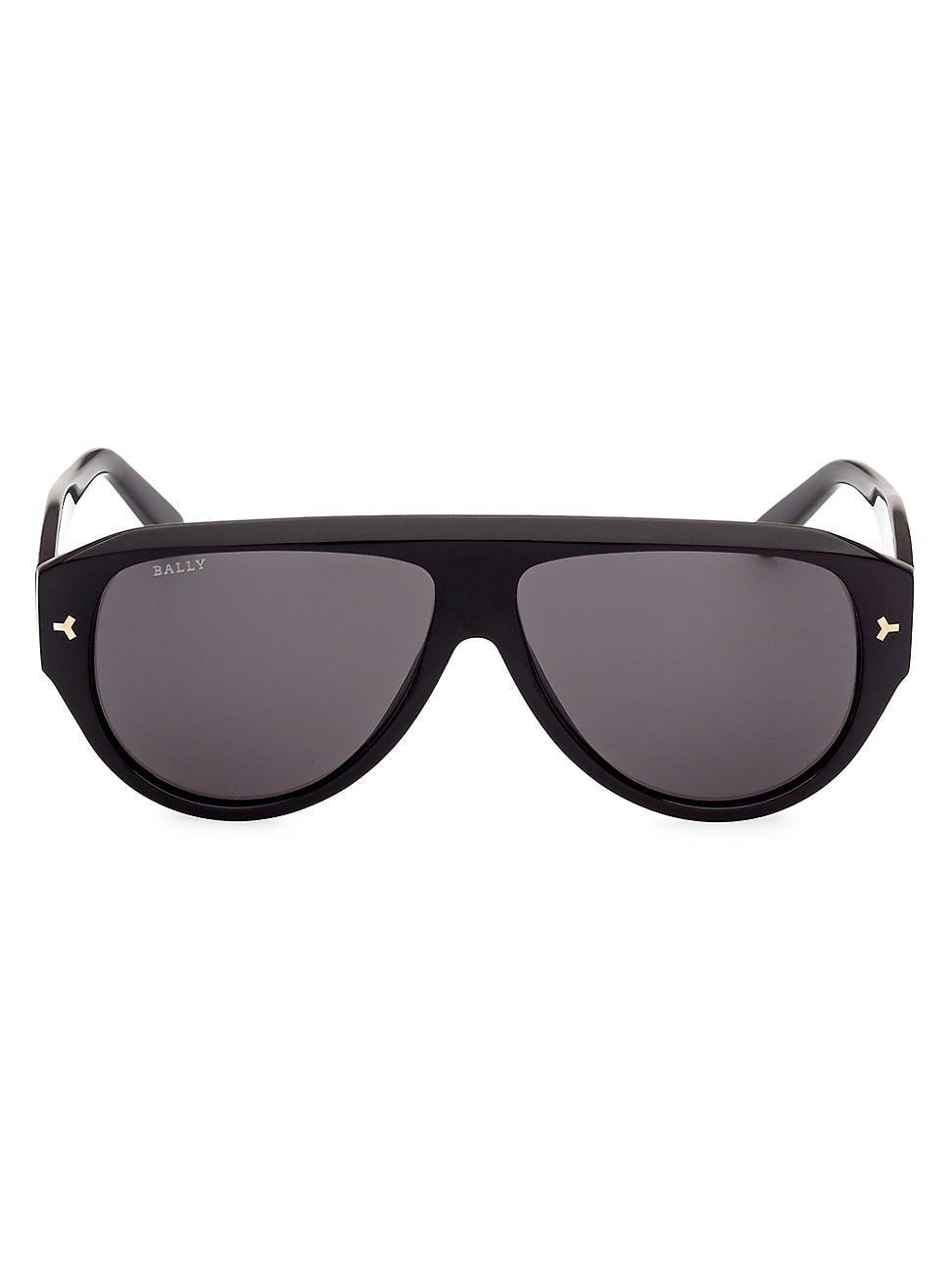 Mens 60MM Plastic Aviator Sunglasses Product Image