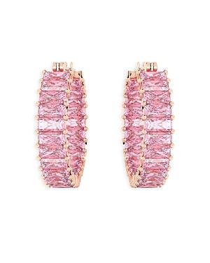 Swarovski Matrix Baguette Crystal Hoop Earrings Product Image