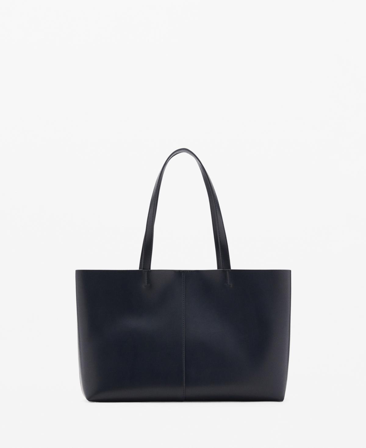 Mango Womens Leather-Effect Shopper Bag Product Image