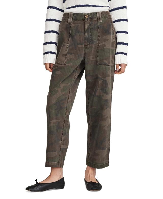 Lucky Brand Womens Camo-Print Mid-Rise Utility Pants Product Image