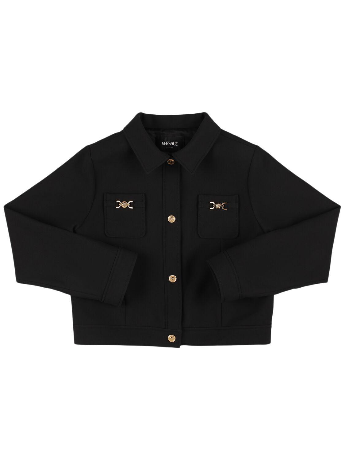 VERSACE Poly Blend Jacket In Black product image