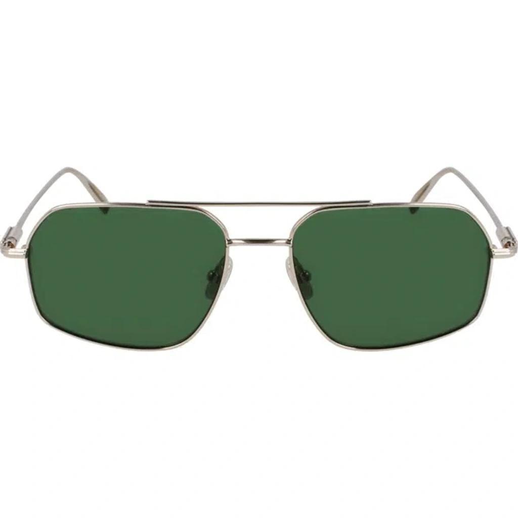 FERRAGAMO Prisma 58mm Navigator Sunglasses In Metallic Product Image