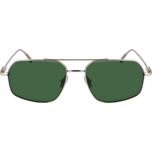 FERRAGAMO Prisma 58mm Navigator Sunglasses In Metallic Product Image